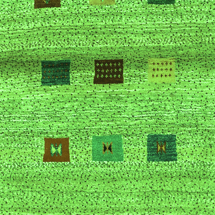 Serging Thickness of Machine Washable Abstract Green Contemporary Area Rugs, wshcon2873grn