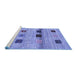 Sideview of Machine Washable Abstract Blue Contemporary Rug, wshcon2873blu