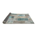 Thickness of Contemporary Sage Green Patchwork Rug, con2874