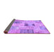 Sideview of Patchwork Purple Transitional Rug, con2874pur