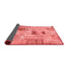 Patchwork Red Transitional Area Rugs