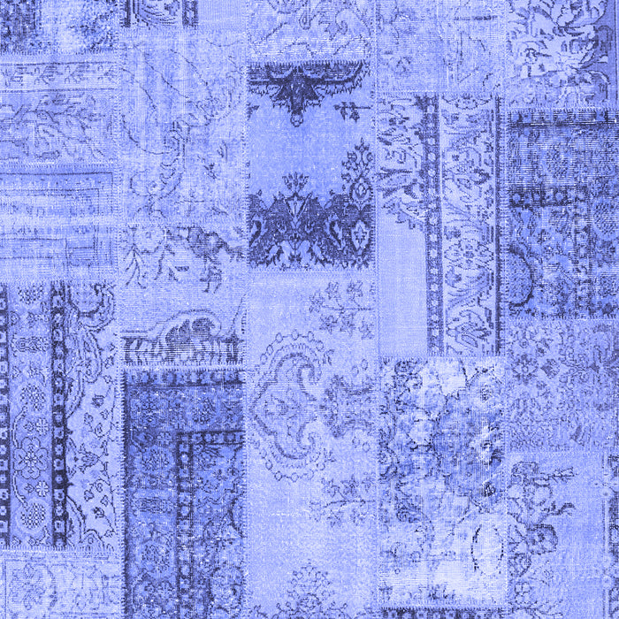 Patchwork Blue Transitional Rug, con2874blu