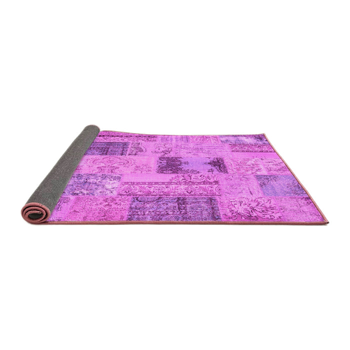 Sideview of Patchwork Pink Transitional Rug, con2874pnk