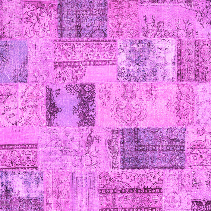 Square Patchwork Pink Transitional Rug, con2874pnk