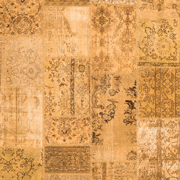 Patchwork Orange Transitional Rug, con2875org