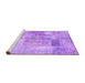 Sideview of Machine Washable Patchwork Purple Transitional Area Rugs, wshcon2875pur