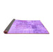 Sideview of Patchwork Purple Transitional Rug, con2875pur