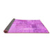 Sideview of Patchwork Pink Transitional Rug, con2875pnk