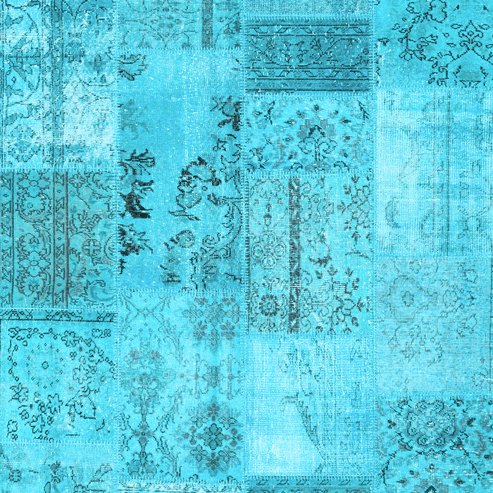 Patchwork Light Blue Transitional Rug, con2875lblu
