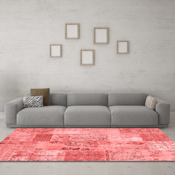 Transitional Red Washable Rugs