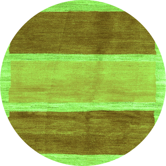 Machine Washable Abstract Green Contemporary Area Rugs, wshcon2876grn