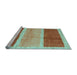 Sideview of Machine Washable Abstract Light Blue Contemporary Rug, wshcon2876lblu