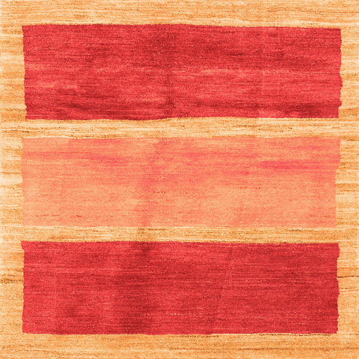 Serging Thickness of Abstract Orange Contemporary Rug, con2876org