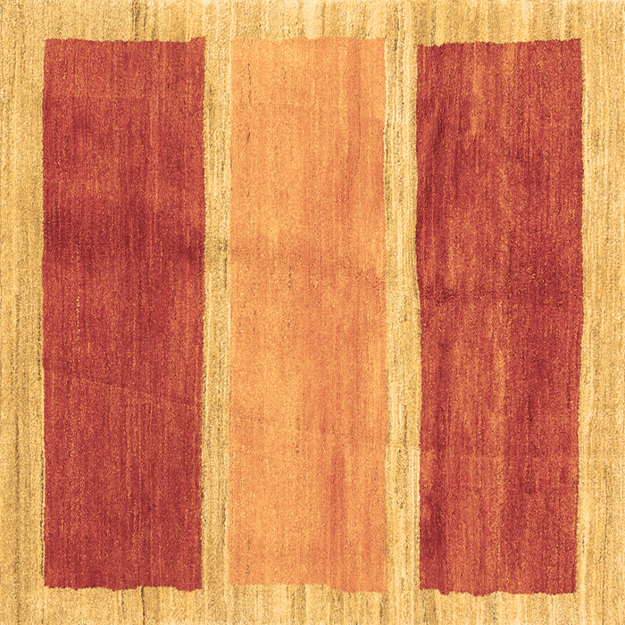 Square Machine Washable Abstract Brown Contemporary Rug, wshcon2876brn