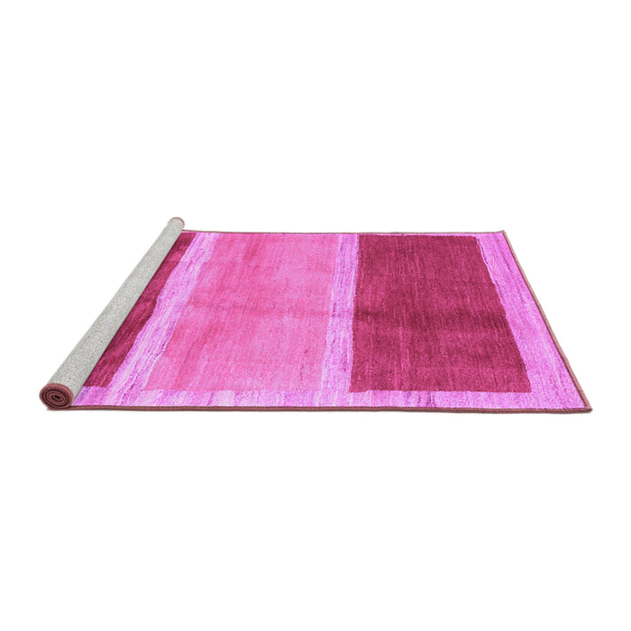 Sideview of Machine Washable Abstract Purple Contemporary Area Rugs, wshcon2876pur