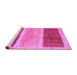 Sideview of Machine Washable Abstract Purple Contemporary Area Rugs, wshcon2876pur