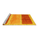 Sideview of Machine Washable Abstract Yellow Contemporary Rug, wshcon2876yw