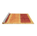 Sideview of Machine Washable Abstract Brown Contemporary Rug, wshcon2876brn