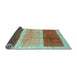 Sideview of Abstract Light Blue Contemporary Rug, con2876lblu