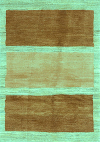 Abstract Turquoise Contemporary Rug, con2876turq