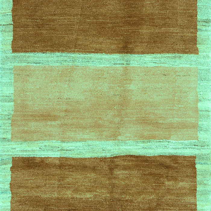 Abstract Turquoise Contemporary Rug, con2876turq