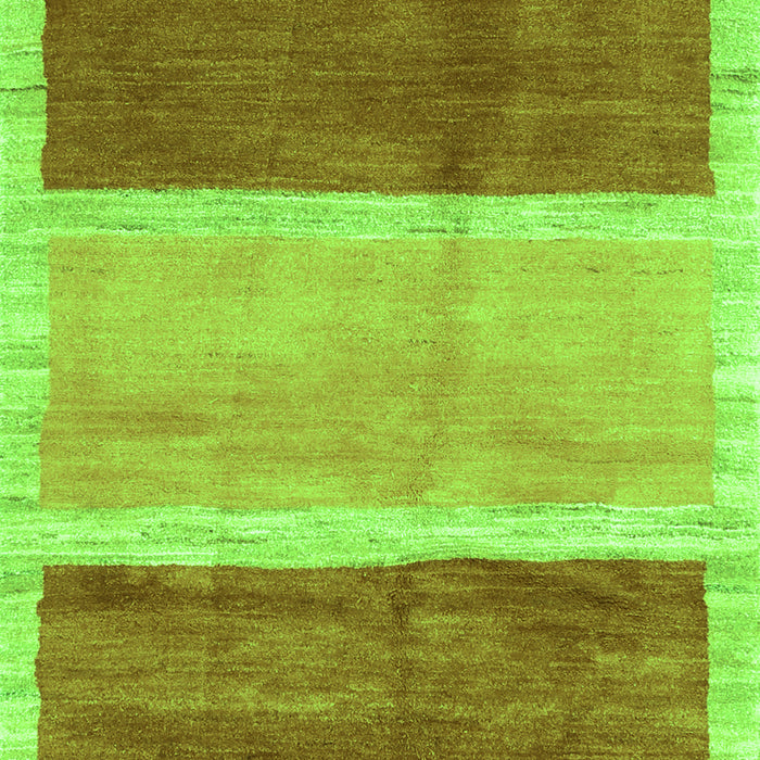 Serging Thickness of Machine Washable Abstract Green Contemporary Area Rugs, wshcon2876grn