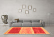 Machine Washable Abstract Orange Contemporary Area Rugs in a Living Room, wshcon2876org