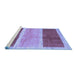 Sideview of Machine Washable Abstract Blue Contemporary Rug, wshcon2876blu