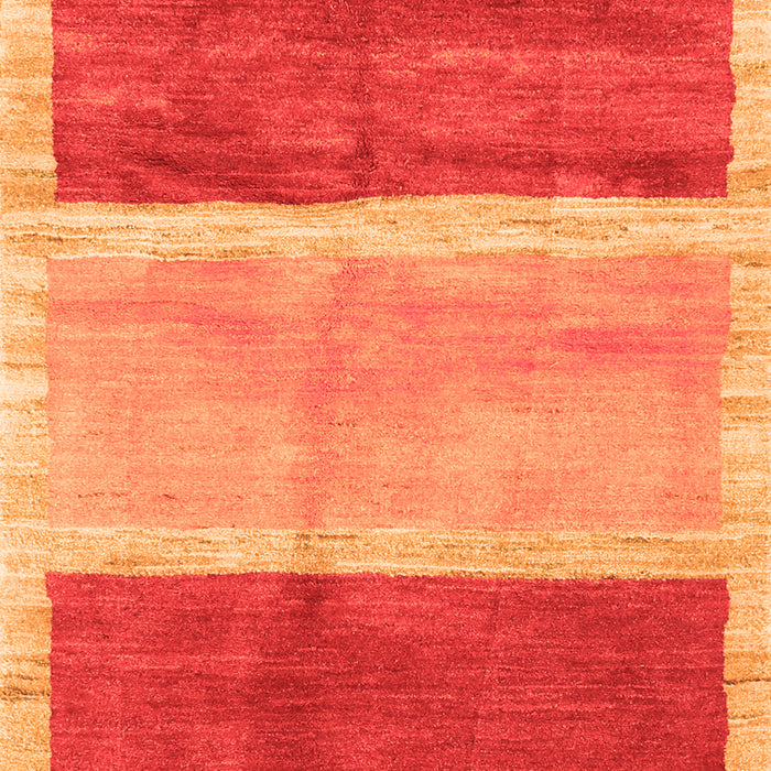 Serging Thickness of Machine Washable Abstract Orange Contemporary Area Rugs, wshcon2876org