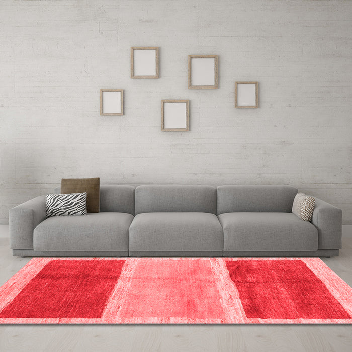 Contemporary Red Washable Rugs