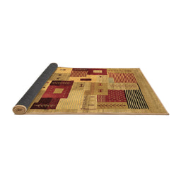 Sideview of Abstract Brown Contemporary Rug, con2877brn