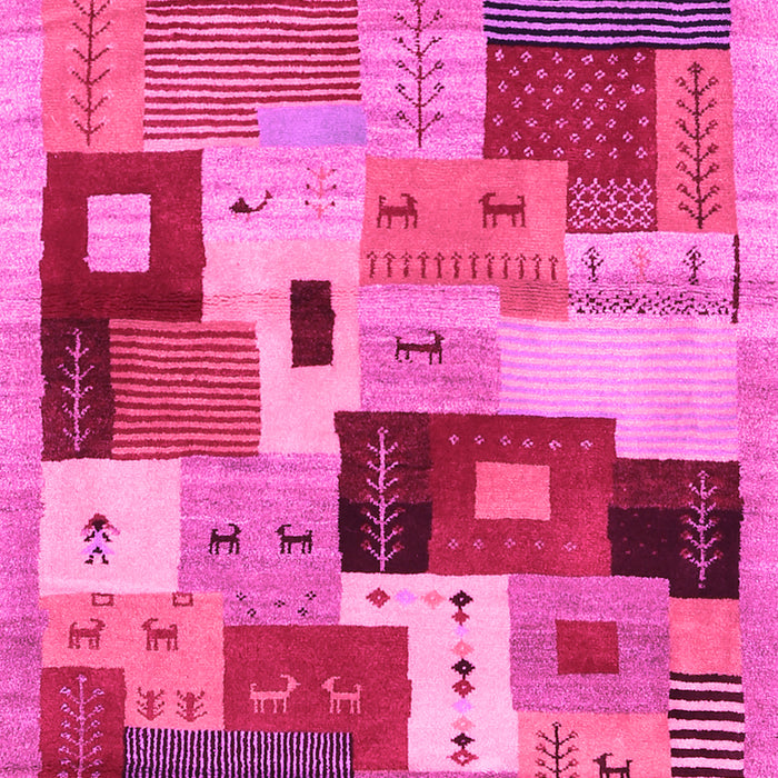 Machine Washable Abstract Pink Contemporary Rug, wshcon2877pnk