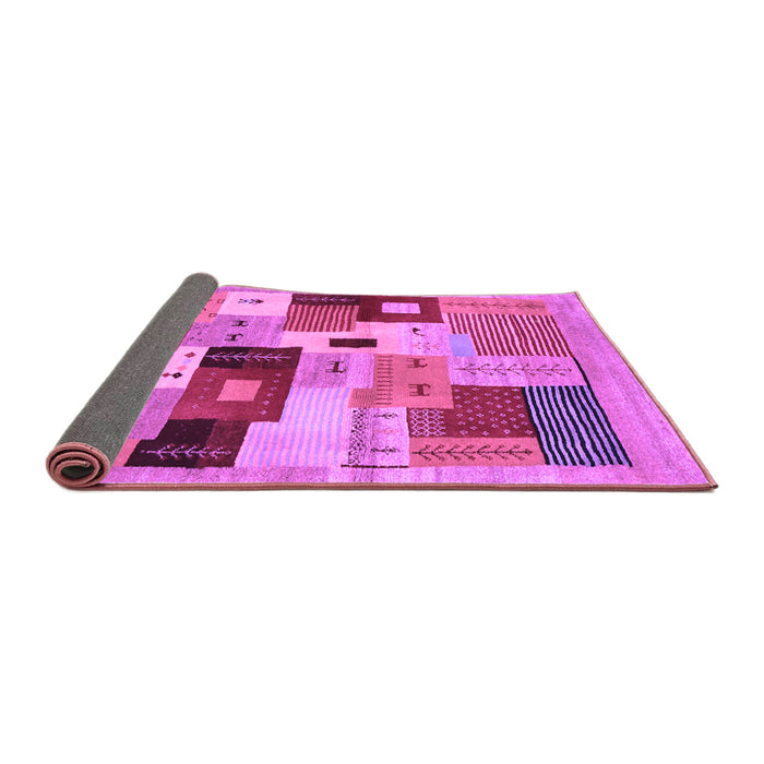 Sideview of Abstract Purple Contemporary Rug, con2877pur