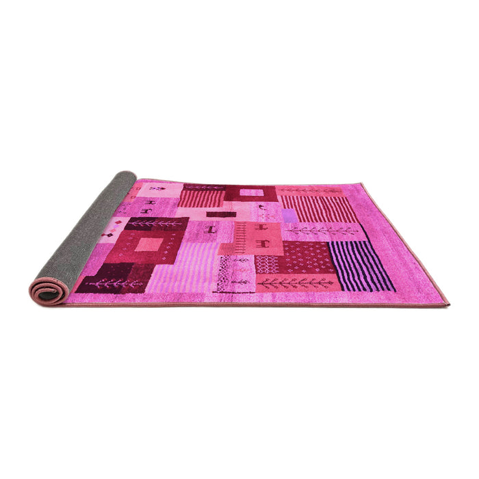 Sideview of Abstract Pink Contemporary Rug, con2877pnk