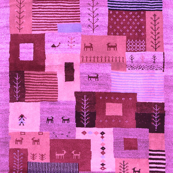 Machine Washable Abstract Purple Contemporary Area Rugs, wshcon2877pur