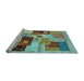 Sideview of Machine Washable Abstract Light Blue Contemporary Rug, wshcon2877lblu