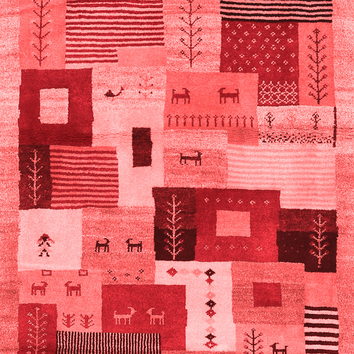 Machine Washable Abstract Red Contemporary Rug, wshcon2877red