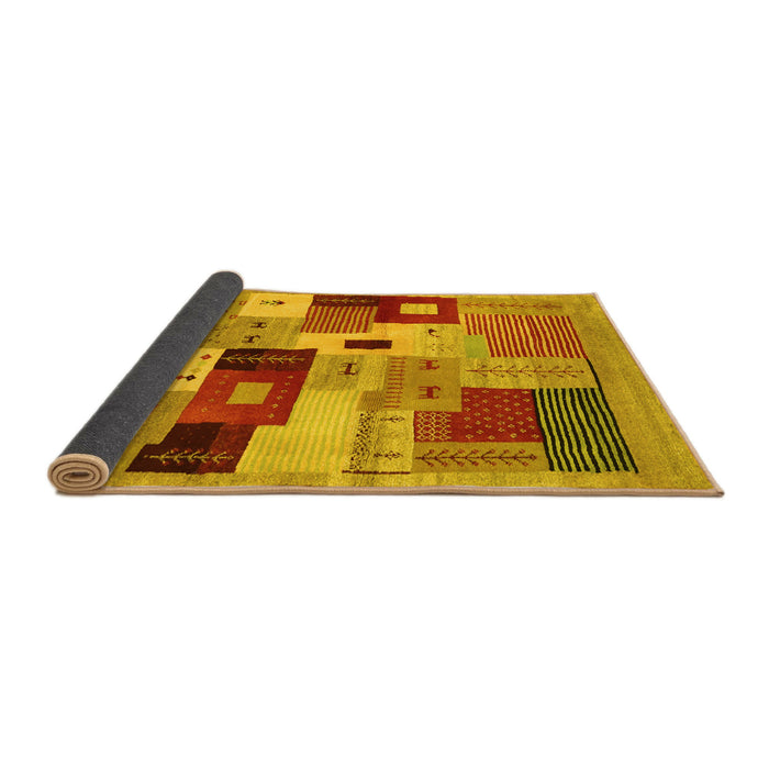 Sideview of Abstract Yellow Contemporary Rug, con2877yw