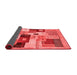 Abstract Red Contemporary Area Rugs