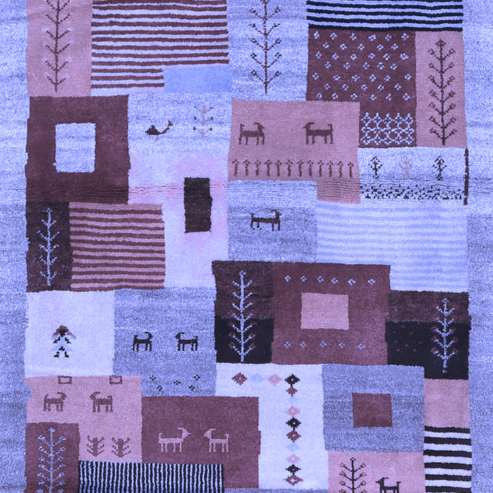 Machine Washable Abstract Blue Contemporary Rug, wshcon2877blu