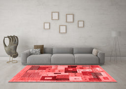 Contemporary Red Washable Rugs