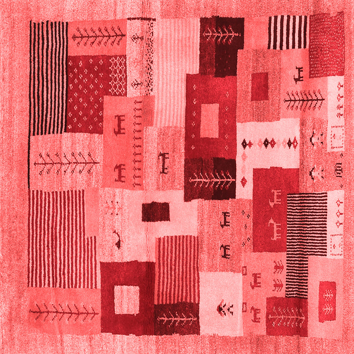Abstract Red Contemporary Rug, con2877red
