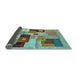 Sideview of Abstract Light Blue Contemporary Rug, con2877lblu