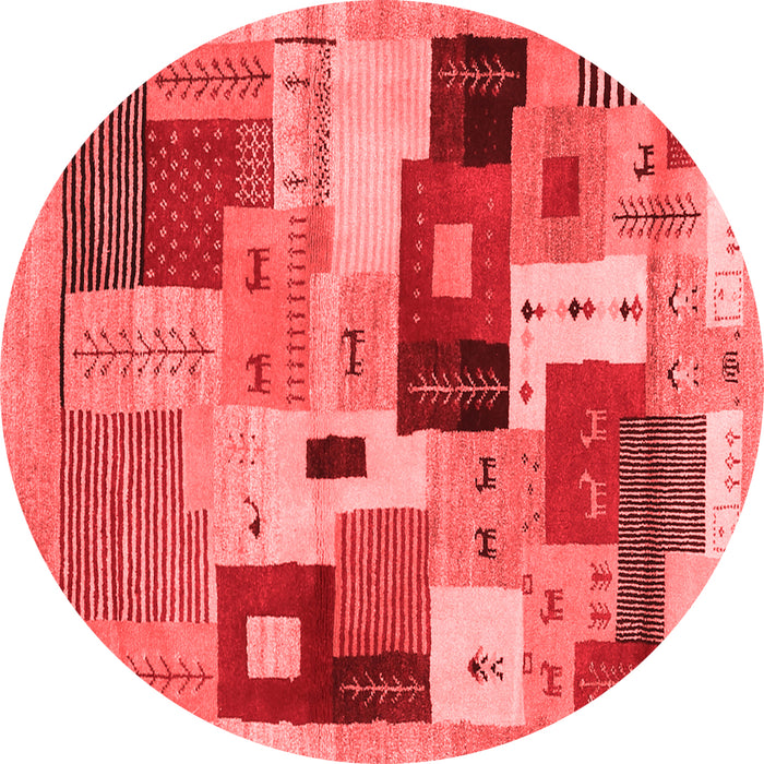 Machine Washable Abstract Red Contemporary Rug, wshcon2877red