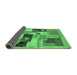 Sideview of Abstract Emerald Green Contemporary Rug, con2877emgrn