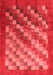 Checkered Red Modern Area Rugs