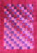 Checkered Pink Modern Rug, con2878pnk