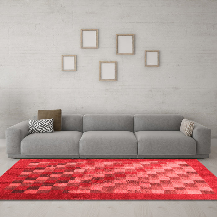 Modern Red Washable Rugs