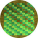 Square Checkered Green Modern Rug, con2878grn