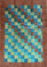 Machine Washable Checkered Light Blue Modern Rug, wshcon2878lblu